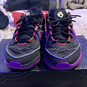 Black and Purple KD Athletic Shoes